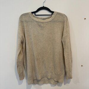 Vince Women's Beige Crew Neck Pullover Knitted Sweater Size 2XS
